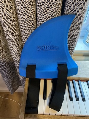SwimFin Haifischflosse Kinder Schwimmhilfe 15-30kg blau Sommer Urlaub Pool Spaß
