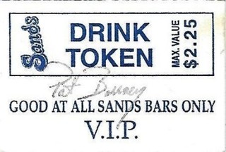 Sands Regency Casino Reno NV Vintage Paper Drink Token/Coupon