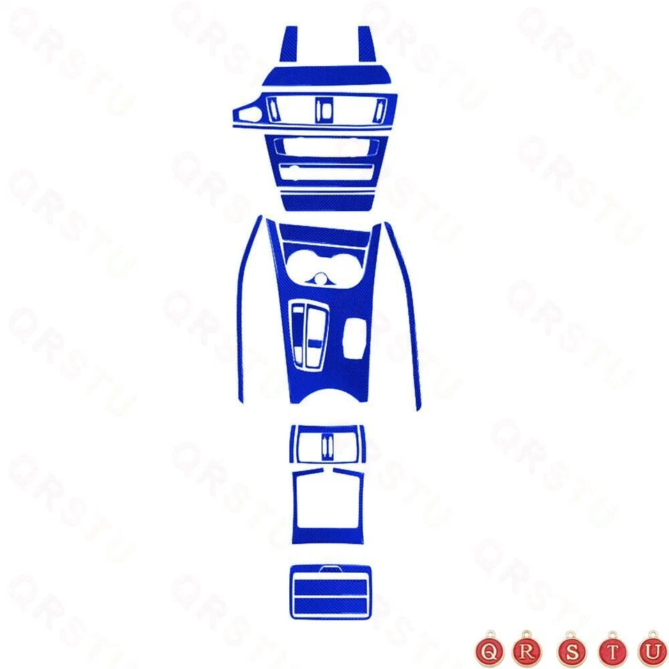 30X Blue Carbon Fiber Center Console Cover For BMW X3 F25 X4 F26 2011-2017 TypeB - Image 2 of 4