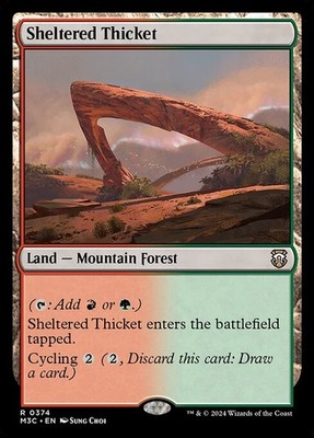 MTG - Sheltered Thicket - M3C - EN - EX