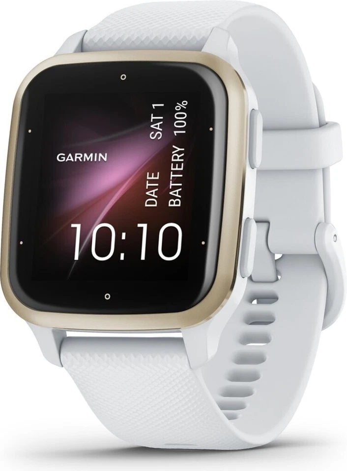 Garmin VENU SQ 2 40,6mm Polymergehäuse mit Silikonarmband - Weiss/Cremegold NEU - Bild 3 von 4