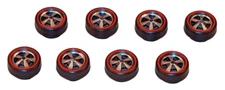 8 Brightvision Redline Wheels - 8 Small Deep Dish Bright Chrome Style