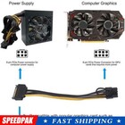 SATA 15 pin Male to 8 pin 6+2 PCI-Express PCIe Video Card Power Adapter. U2V1
