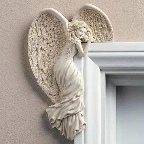 Elegant Resin Angel Wings Ornament - Indoor/Outdoor Garden Home Decor