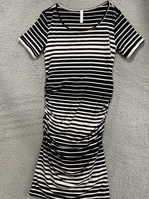 striped fitted maternity dress Cotton Maternity Sleeveless Dress main image 1