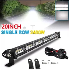 20in 2400W Led Light Bar Spot Flood Combo Offroad Boat UTE Truck SUV ATV w/Wire