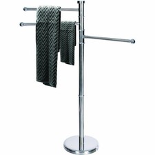 PIANTANA PORTASCIUGAMANI ACCIAIO INOX 3 BRACCI ORIENTABILI PORTA ASCIUGAMANI 