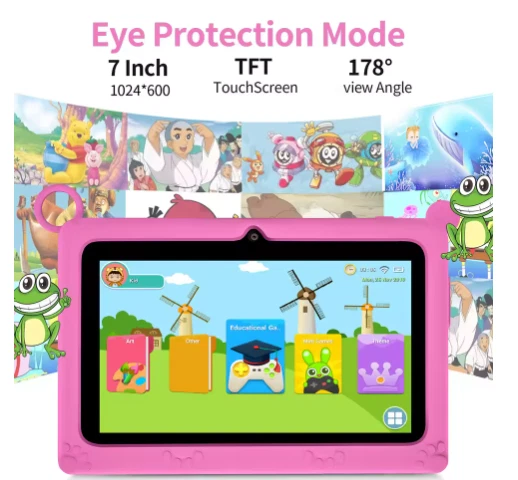 tablette pour enfants 7 pouces 4GB RAM 64GB ROM Android, contrôle parental - Photo 3/4