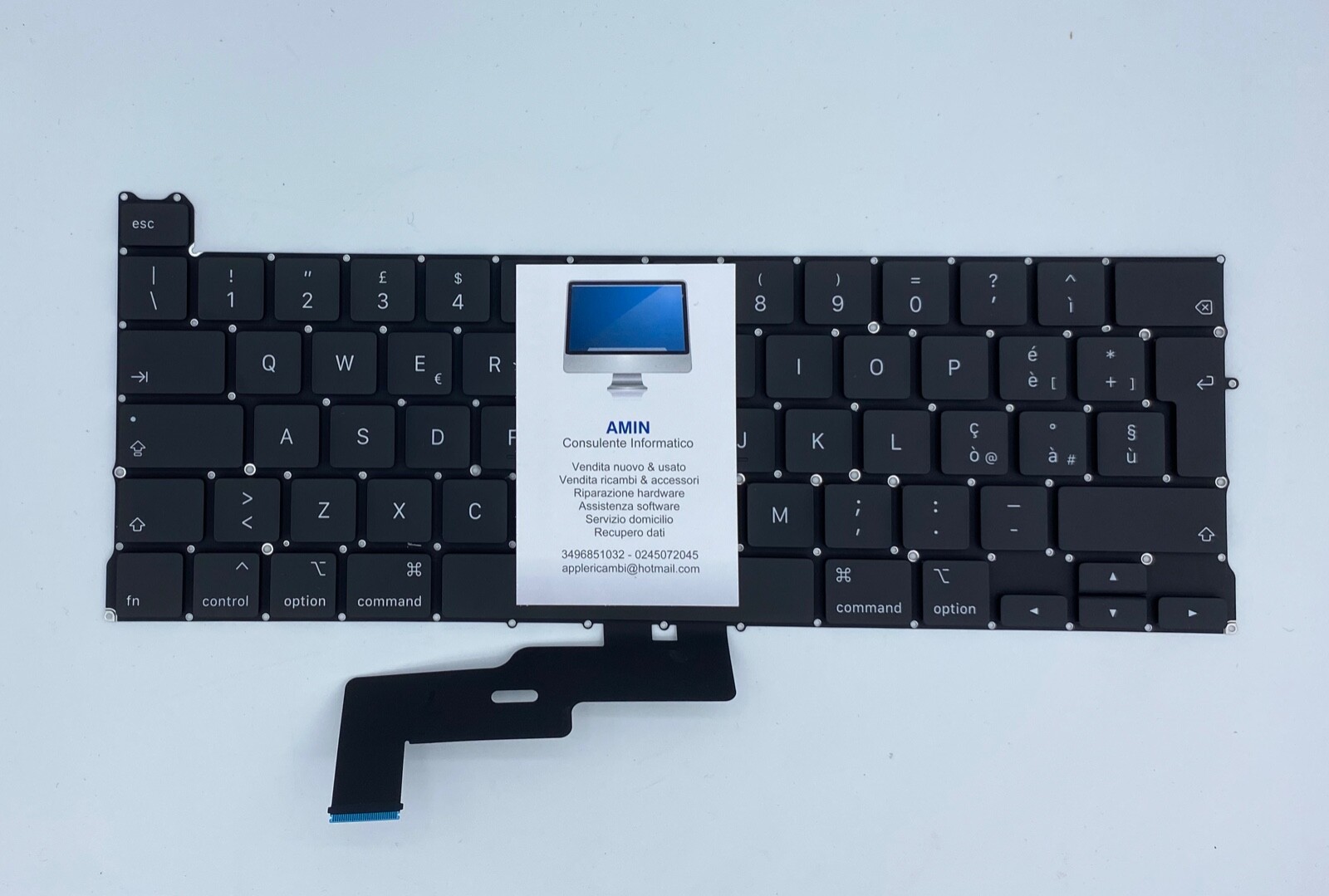  Tastiera layout 🇮🇹 ITALIANO 🇮🇹 Macbook 13 touchbar A2289 2020 