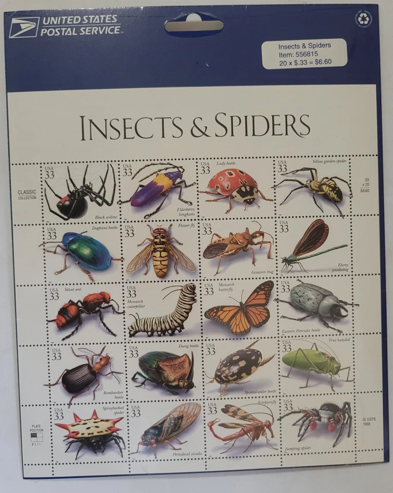 STAMPS US "INSECTS & SPIDERS", 2-BLOCK, NEW NH - Image 3 of 4