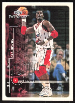 1999-00 Upper Deck MVP Hakeem Olajuwon #56 Houston Rockets