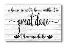 Customized A House is not a Home Without a Dog Rustic Wooden Home D cor Gift