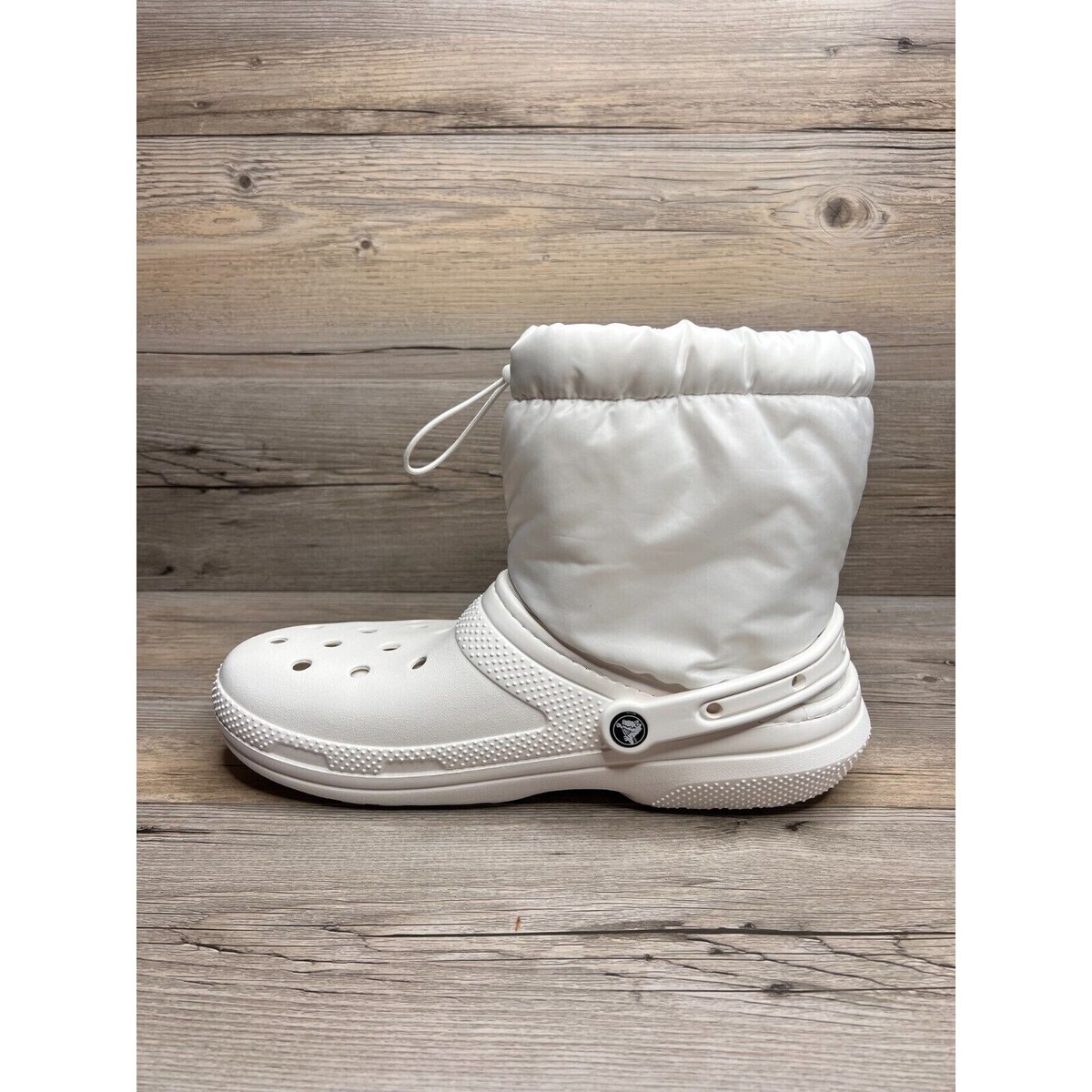 Crocs Classic Lined Neo Puff Boot Size Men\'s 12 Winter White 206630-143 Crocs Classic Lined Neo Puff Comfy Boots White 206630 143  main image 4