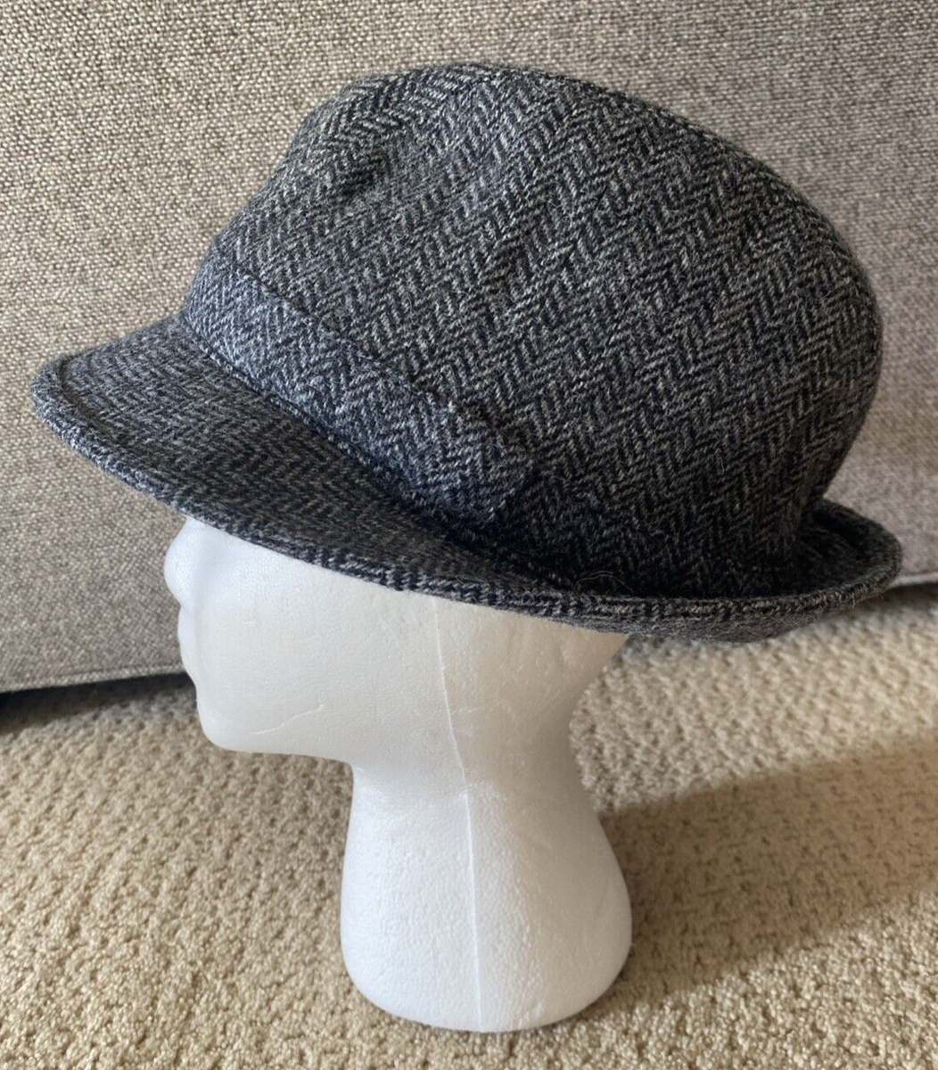 Yorkshire Tweed By Abraham MOON Wool Trilby Sz 7-1/8 Fedora Hat Woven  England