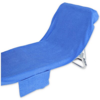 Strandtuch Liege Frottee BEQUEM BAUMWOLLE 70x185 cm. mit taschen