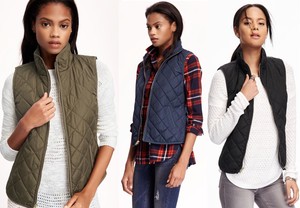 Old Navy Women S Quilted Barn Vest Jacket Coat Quilt Black Navy Xs