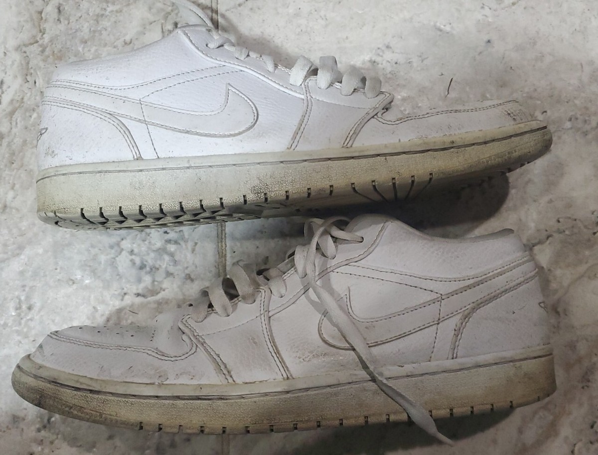 ONLY SIZE Nike Air Jordan 1 Low Triple White Men's Size US10 ONLY SIZE Nike Air Jordan 1 Low Triple White Men's Size US10