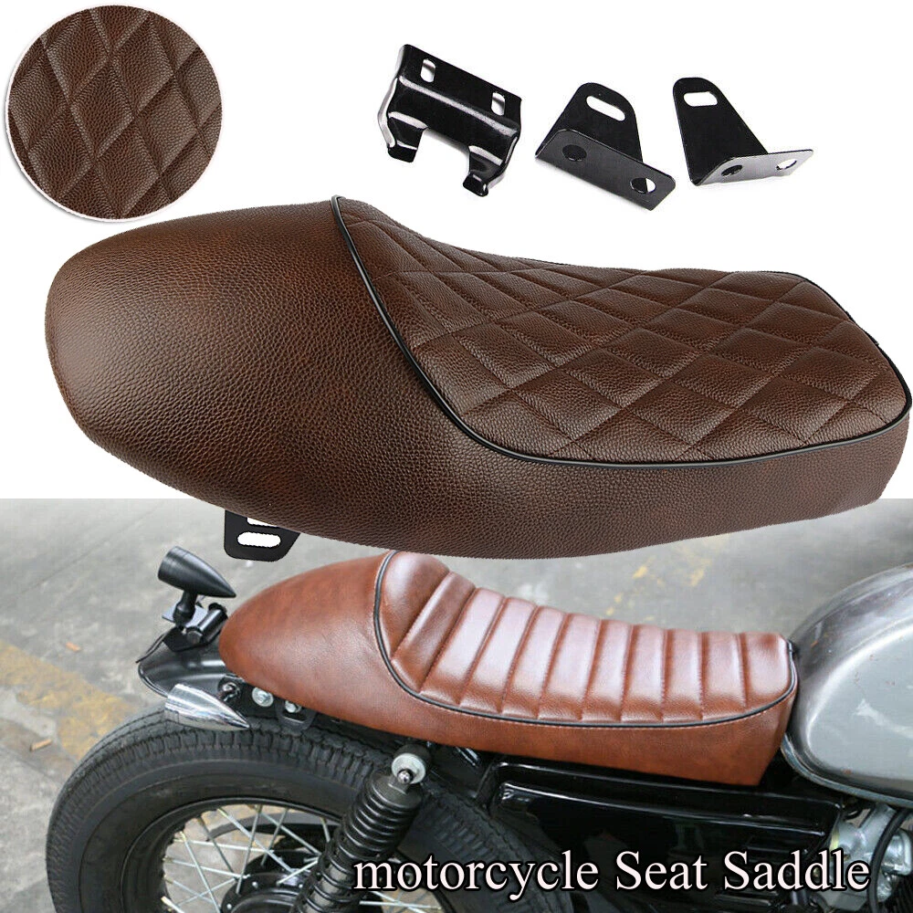 Motorcycle Seat Hump Brat Saddle For Yamaha Honda Suzuki Cafe