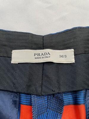 Prada Vintage Archive Spring 2008 Fairy Blue Red Wavy Plaid Prada Vintage Archive Spring 2008 Fairy Blue Red Wavy Plaid