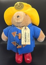 Vintage Paddington Bear Eden Toys Blue Coat Yellow Hat Red Boot 11" Plush w/ Tag