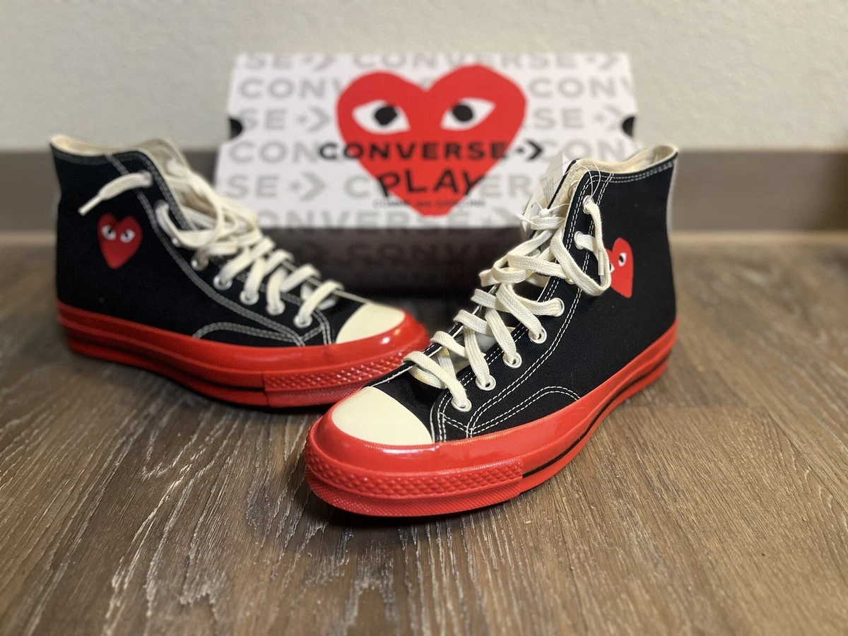 Size 9.5 - Converse Chuck Taylor All Star 70 High Comme des Garcons Black R | eBay