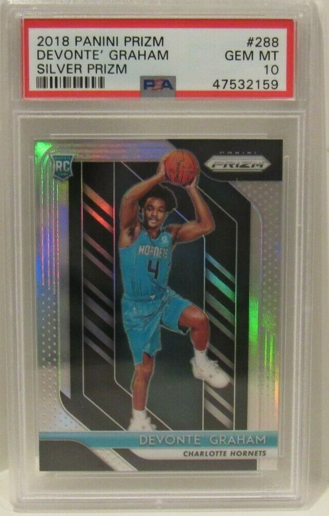 Devonte' Graham RC 2018 Panini Prizm #288 Silver Refractor Rookie PSA 10 Hornets