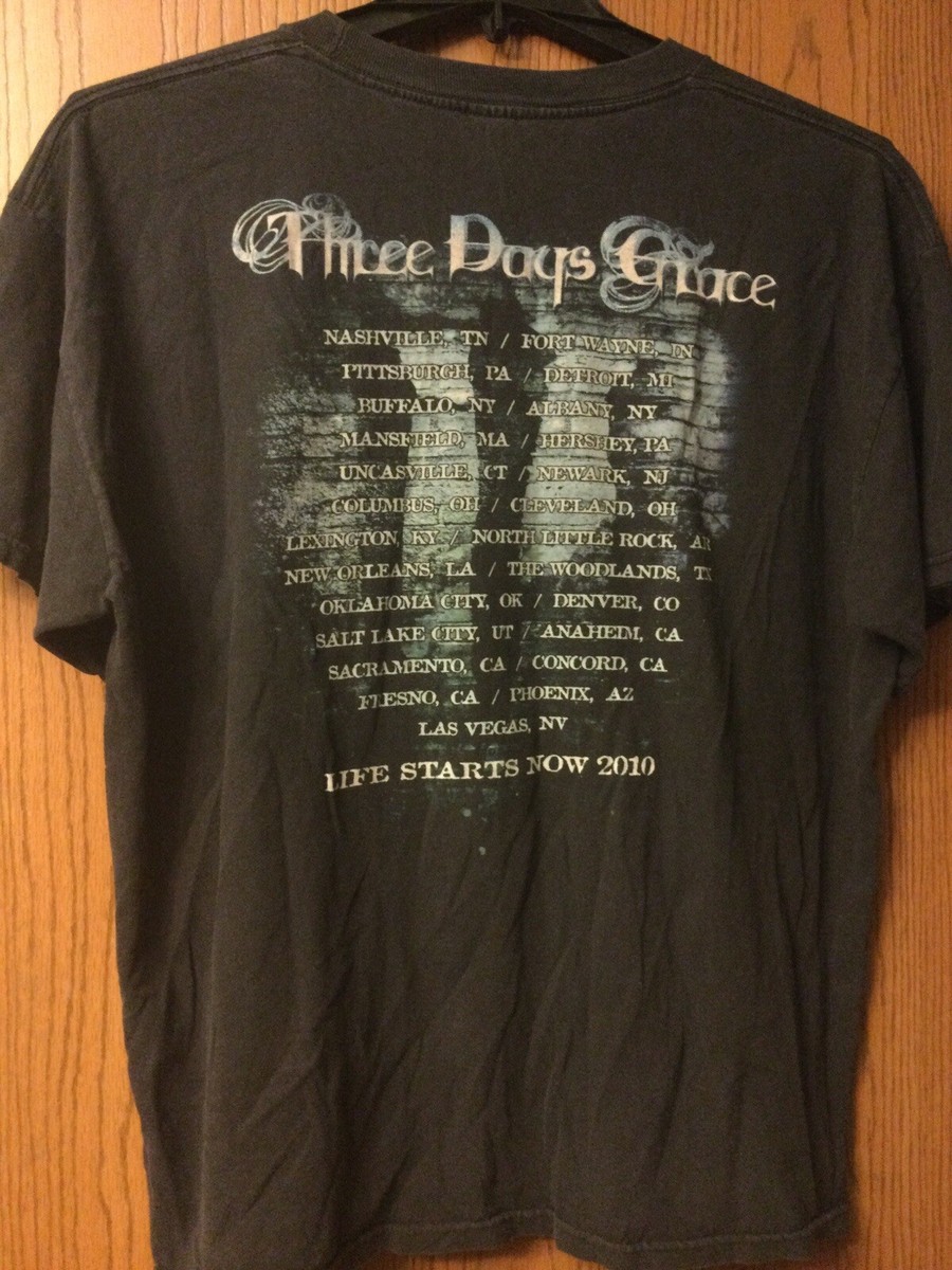 Three Days Grace - “Life Starts Now” - 2010 Blue Shirt. XL