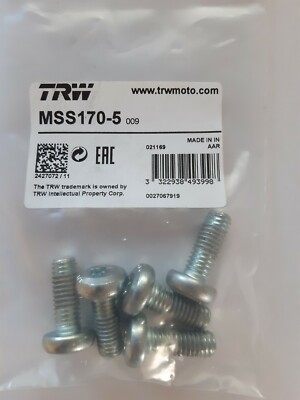 TRW MSS170-5 Bremsscheibenschraube für Harley Davidson, Satz hinten,