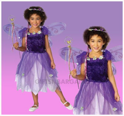 Plum Pixie Costume Purple Spring Fairy Wings Wand Tiara Child
