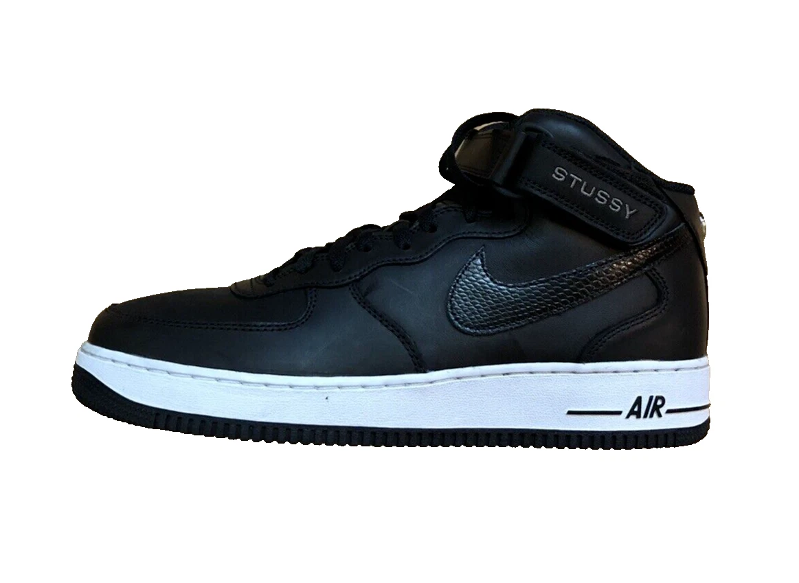 Nike Air Force 1 07 Mid SP Stussy Black Running Shoes DJ7840 001 Men s Sz 11 NEW