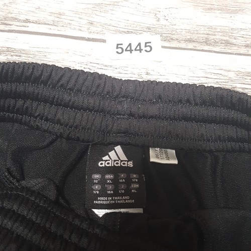 Adidas Size XL Boys Pants ActiveWear Stripes Draw String Gym Black - Picture 8 of 9