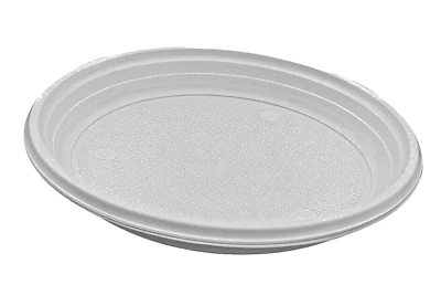 TRENDSKY 100x Wiederverwendbar Menüteller Ungeteilt einfach Geschirr Teller Plastikteller