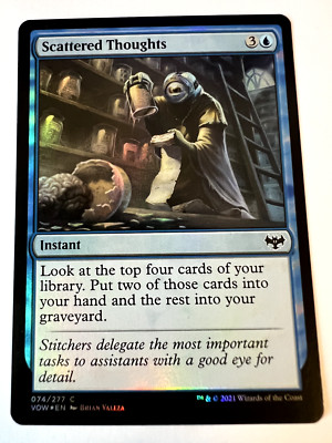 MTG Magic The Gathering Innistrad Crimson Vow Scattered Thoughts Common Foil LP