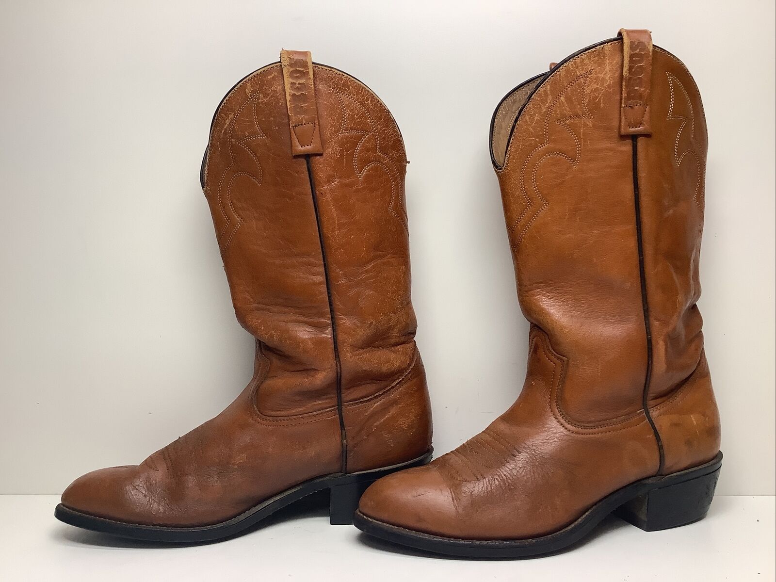 VTG MENS RED WING PECOS COWBOY BROWN BOOTS SIZE 1… - image 1