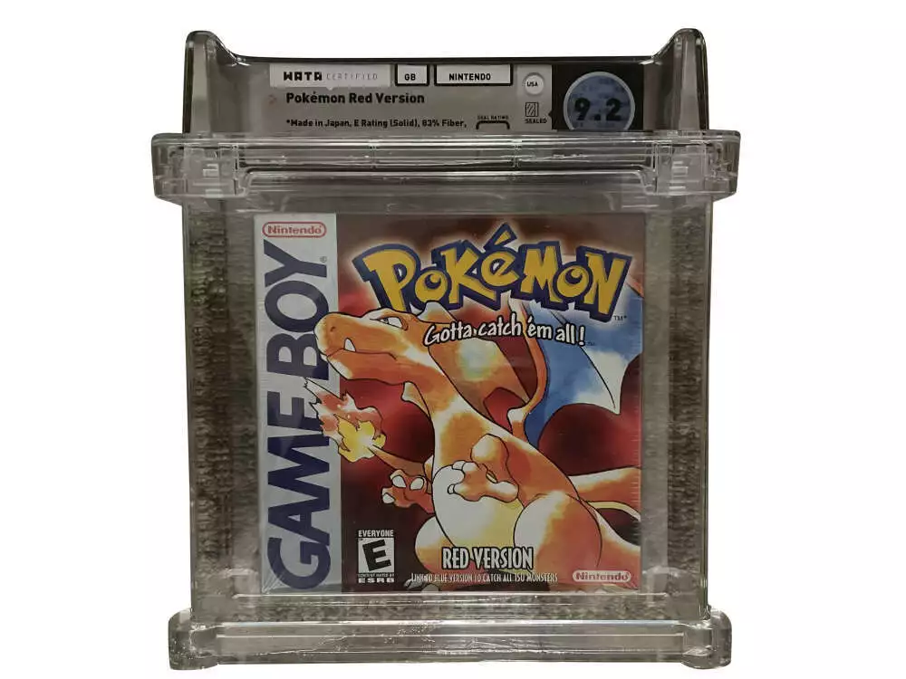 1996 Nintendo Game Boy Pokemon Red Version WATA 9.2 A+