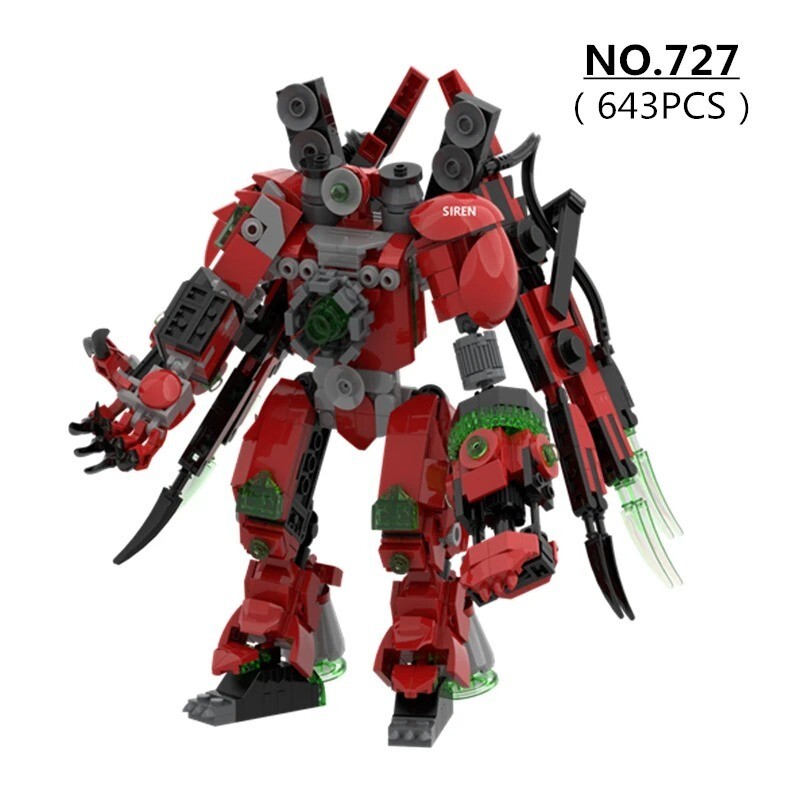 643PCS Skibidi Toilet Red Titan Speaker Man Building Blocks Set | eBay