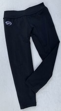 GK Elite CAPRI LEGGINGS Gymnastics BLACK Leotard Pants Nylon/ SPANDEX Size: AXS