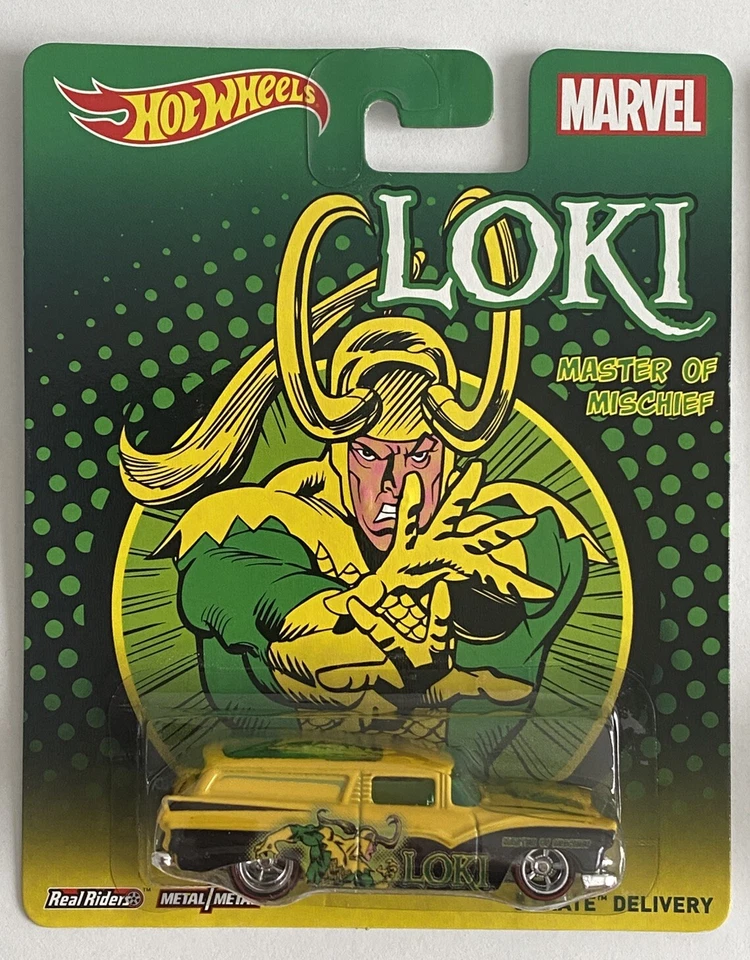 Hot Wheels Pop Culture Marvel 2014 Juego Completo de 6 Luke Loki Thor Iron Man Hulk Foto 3 de 4