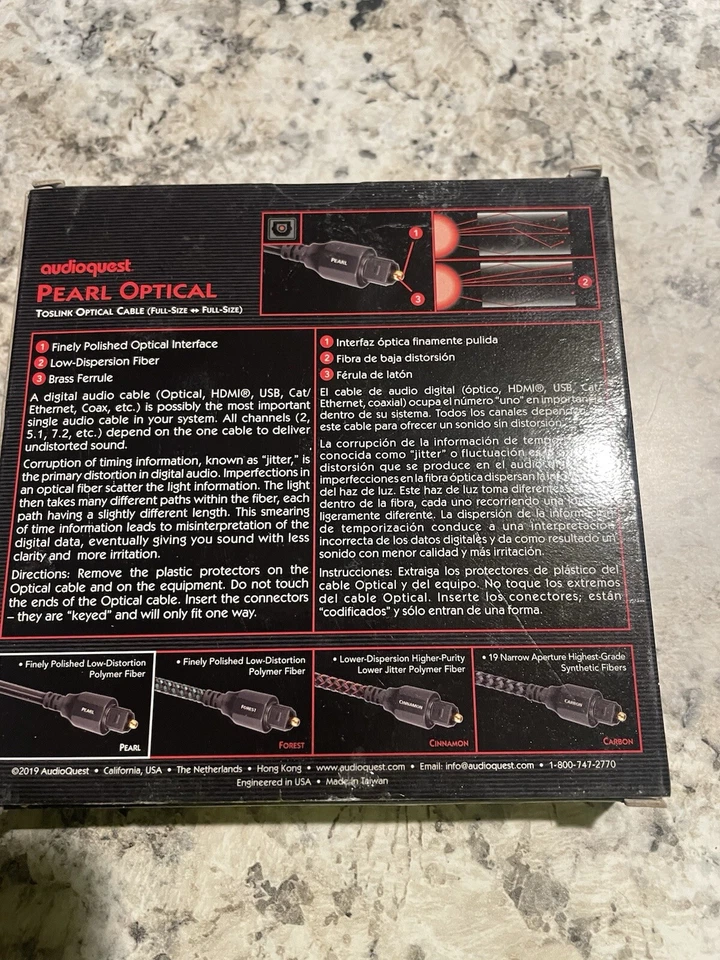 AudioQuest Pearl Series 3 Meter (9.9 Feet) Digital Optical Cable - new - Image 2 of 2
