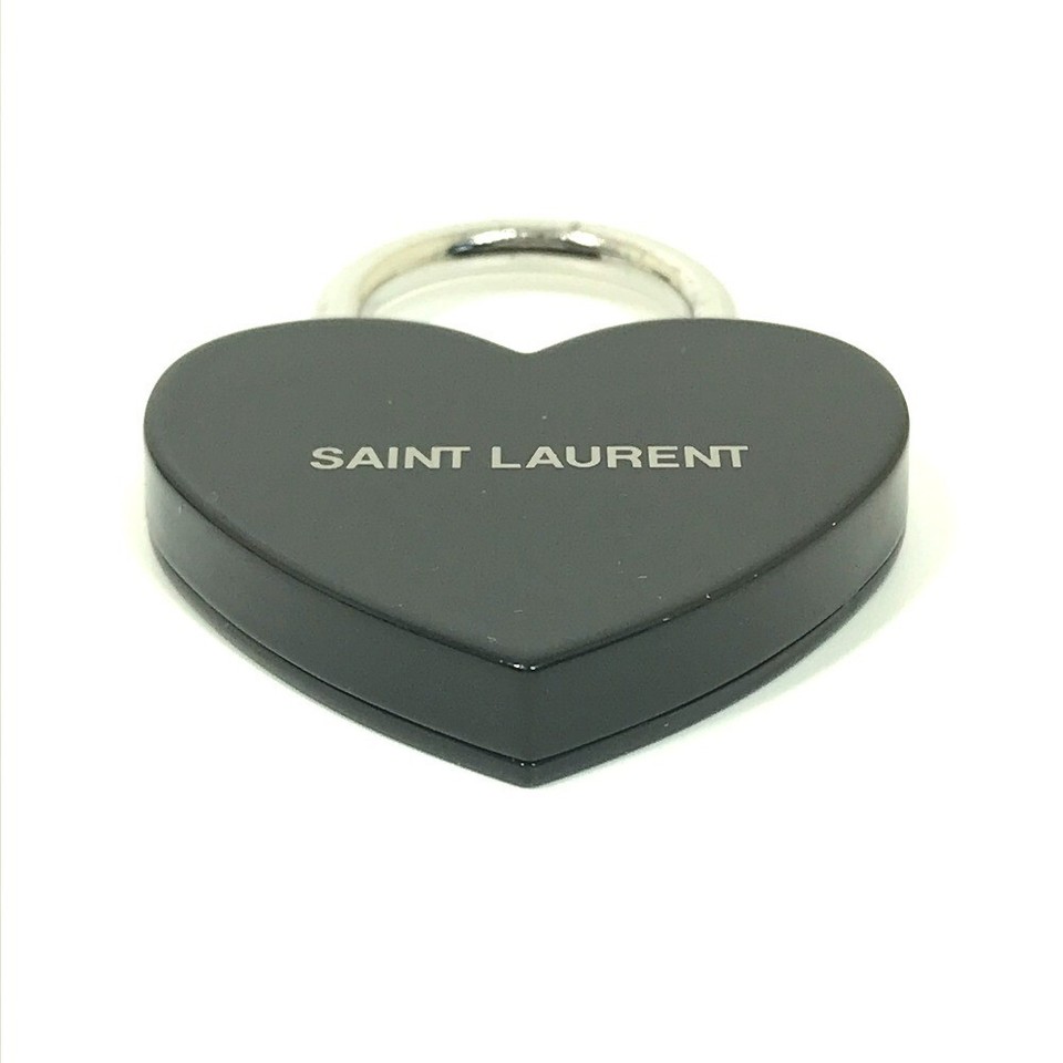 SAINT LAURENT PARIS Key padlock Logo heart Bag Charm logo Key ring eBay