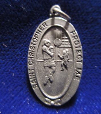 St. Christopher Protect Me VOLLEYBALL Medal Creed  Blank Back for Engraving