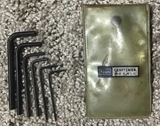 Sears Craftsman Vintage 6 Piece Hollow Set Screw Key Assortment