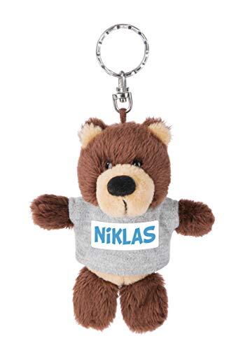 Nici 44690 Porte-cls Ours Avec T-shirt Niklas Marron 10 Cm