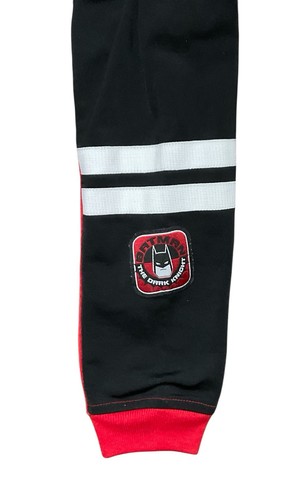Vintage Warner Bros Youth Batman Full Zip Jacket Sweatshirt Red Black Size 5 - Picture 3 of 5