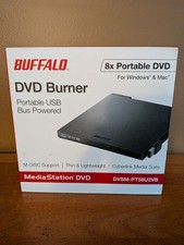 Buffalo DVD Burner Portable USB Bus Powered Windows  Mac DVSM-PT58U2VB -JL1080