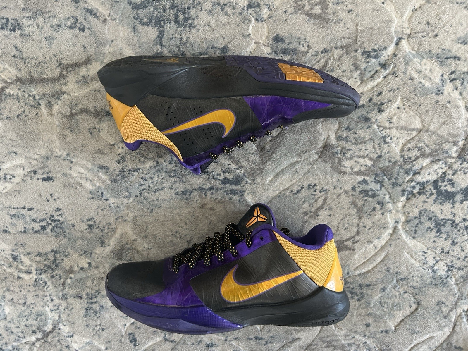 SAOLA Scarpe da trasferta Nike Kobe 5 Lakers taglia 11
