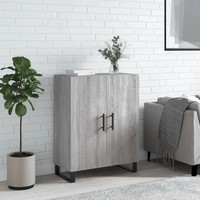 Sideboard Grau Sonoma Wohnzimmer 69,5X34X90 Cm Holzwerkstoff