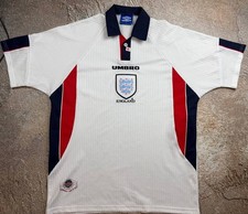 England 1997/1999 Umbro Football Shirt Soccer Jersey Size L