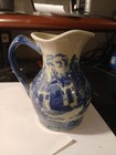 Vintage Victoria Ware Ironstone Pitcher Flow Blue Octagonal Old World Town Scene — photo 4