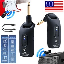 2.4GHz Wireless Guitar System Audio Electric Guitar Transmitter Receiver 100ft